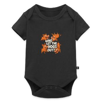 Who Let The Frogs Out Frog Lover - Baby Premium Kurzarmbody - Schwarz - Vorne