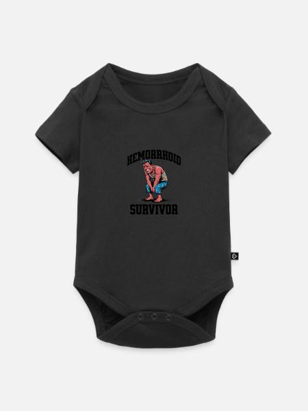 Hemorrhoid Survivor - Baby Premium Kurzarmbody - Schwarz