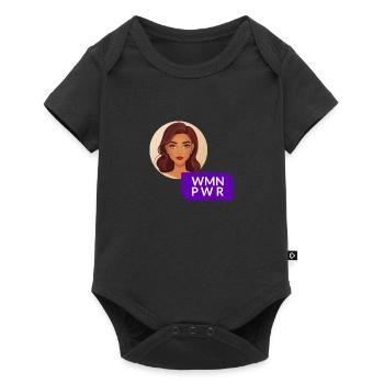 WMN PWR - Female Face - 02 - Baby Premium short-sleeve bodysuit - black - Front