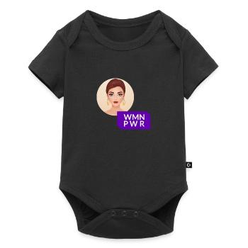 WMN PWR - Female Face - 01 - Baby Premium short-sleeve bodysuit - black - Front