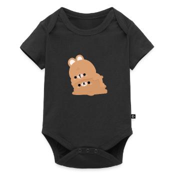 Bunny Couple - Baby Premium short-sleeve bodysuit - black - Front