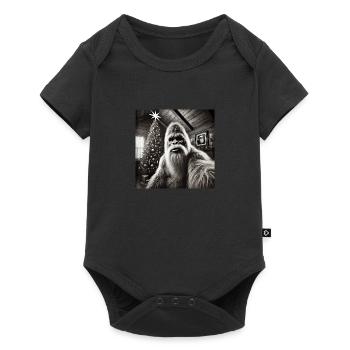 Funny Bigfoot Sasquatch Christmas - Baby Premium short-sleeve bodysuit - black - Front