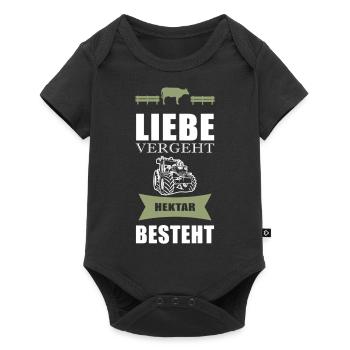 Landwirt Bauer Farmer - Baby Premium Kurzarmbody - Schwarz - Vorne