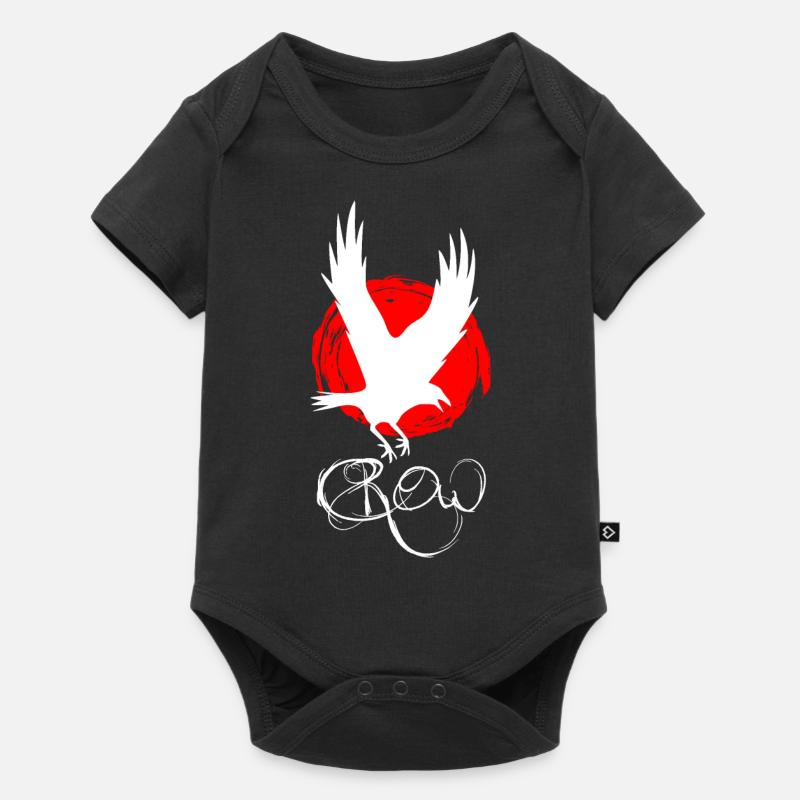 Rabe Krähe Crow - Baby Premium Kurzarmbody - Schwarz