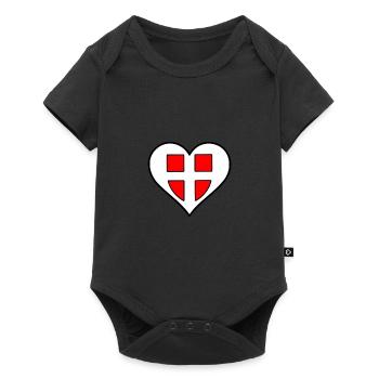 HAUTE SAVOIE COEUR LOGO - Baby Premium short-sleeve bodysuit - black - Front