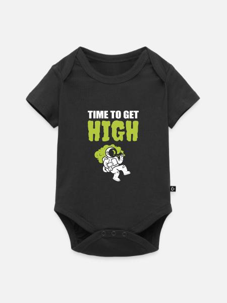 Hoch werden Raumfahrer Geschenk - Baby Premium Kurzarmbody - Schwarz
