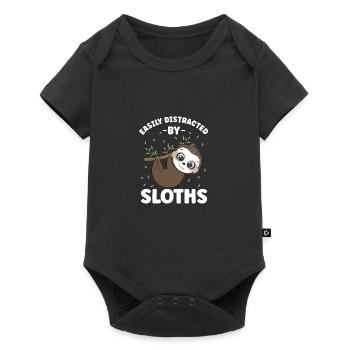 Tenue de paresseux pour les amateurs de paresseux - Body à manches courtes Premium Bébé - noir - Devant