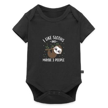Tenue de paresseux pour les amateurs de paresseux - Body à manches courtes Premium Bébé - noir - Devant