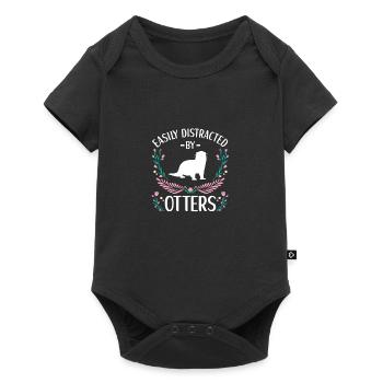 Tenue de loutre Amoureux de la loutre de mer - Body à manches courtes Premium Bébé - noir - Devant