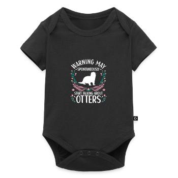 Tenue de loutre Amoureux de la loutre de mer - Body à manches courtes Premium Bébé - noir - Devant