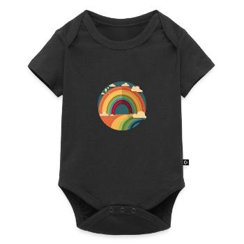 RAINBOW - Baby Premium short-sleeve bodysuit - black - Front