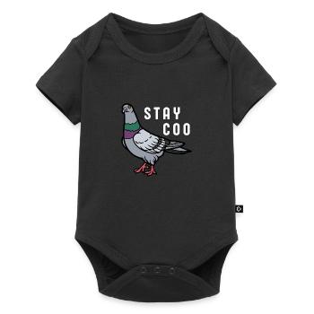 Stay Coo Bird | Funny Cool Pigeon Birding - Baby Premium short-sleeve bodysuit - black - Front
