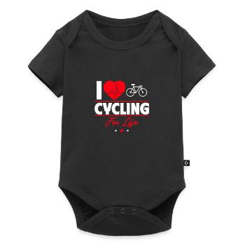 I love cycling for life - Baby Premium short-sleeve bodysuit - black - Front