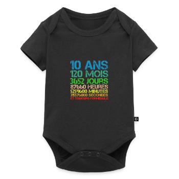 10th Birthday Gifts, 10 Year Old Boys Girls - Baby Premium short-sleeve bodysuit - black - Front