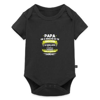 Dad Father's Day Gift Birthday Best of Life - Baby Premium short-sleeve bodysuit - black - Front