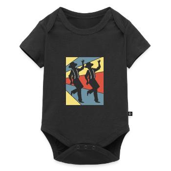 Stepptanz Tanzlehrer Tänzer Tänzerin - Baby Premium Kurzarmbody - Schwarz - Vorne