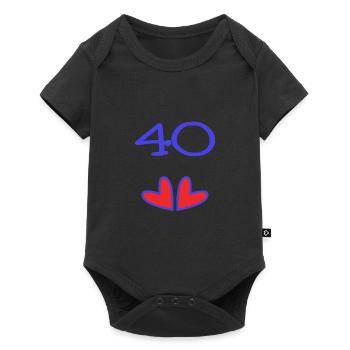 40. 40 YEARS. 40th ANNIVERSARY. 40TH ANNIVERSARY. - Baby Premium short-sleeve bodysuit - black - Front