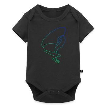 Men's wingsurf hydrofoil wingsurfing women - Baby Premium short-sleeve bodysuit - black - Front