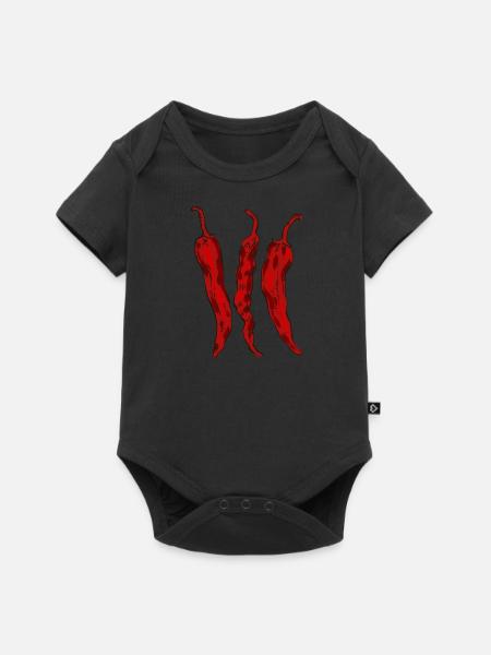 Chilli Peppers - Baby Premium Kurzarmbody - Schwarz
