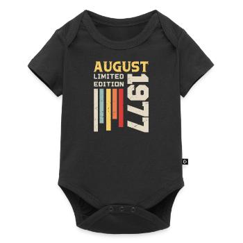 August 1977 - Birthday Gift August 1977 August - Baby Premium short-sleeve bodysuit - black - Front
