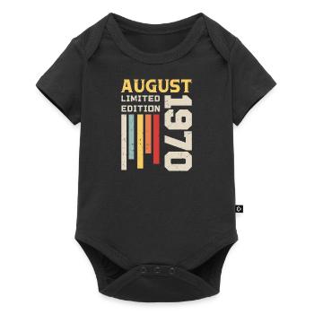 Août 1970 - Cadeau anniversaire Août 1970 Août - Body à manches courtes Premium Bébé - noir - Devant