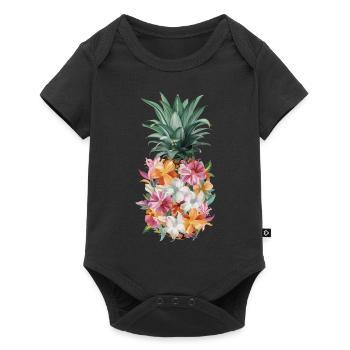 Ananas Fruit tropical hawaïen - Body à manches courtes Premium Bébé - noir - Devant