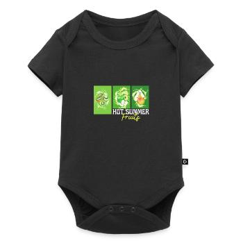hot summer fruits - Baby Premium Kurzarmbody - Schwarz - Vorne