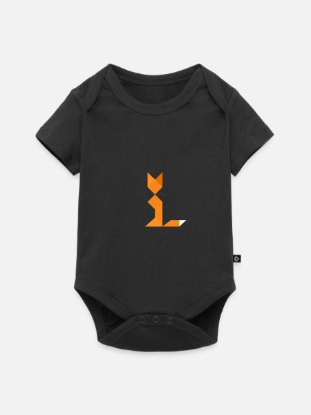 Fox - Tangram - Baby Premium short-sleeve bodysuit - black
