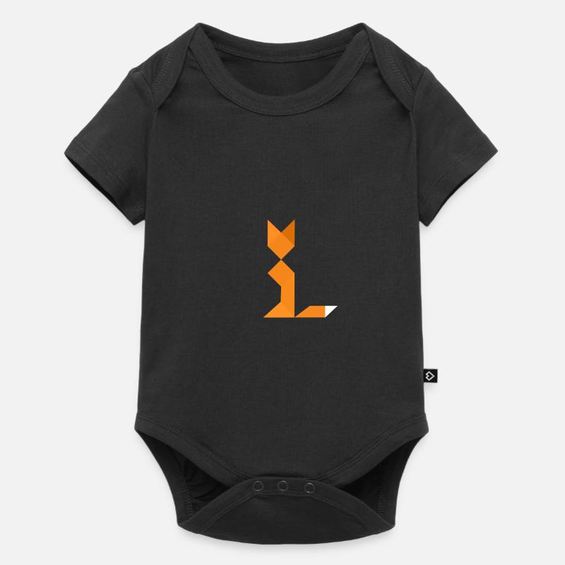 Fox - Tangram - Baby Premium short-sleeve bodysuit - black