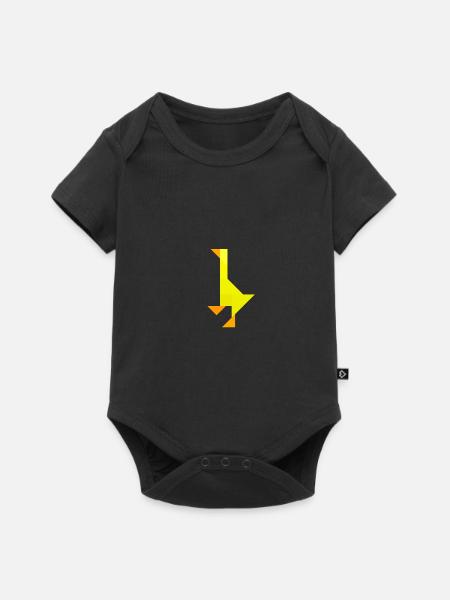 Oie - Tangram - Body à manches courtes Premium Bébé - noir