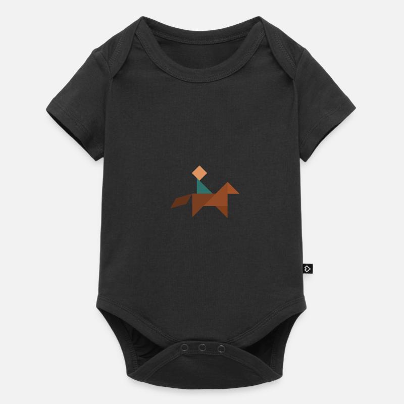 Reiter - Tangram - Baby Premium Kurzarmbody - Schwarz