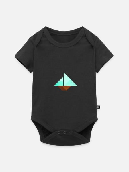 Sailing ship - Tangram - Baby Premium short-sleeve bodysuit - black