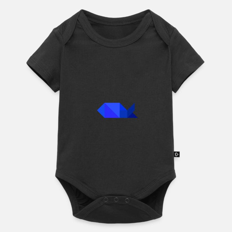 Whale - Tangram - Baby Premium short-sleeve bodysuit - black