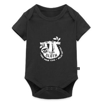 Climb Like Sloth Take Your Time Bouldering Rock Cl - Baby Premium Kurzarmbody - Schwarz - Vorne