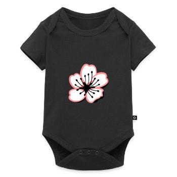 Sakura cherry blossom - Baby Premium short-sleeve bodysuit - black - Front
