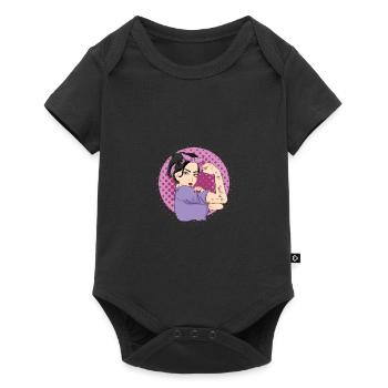 Strong woman - Baby Premium short-sleeve bodysuit - black - Front