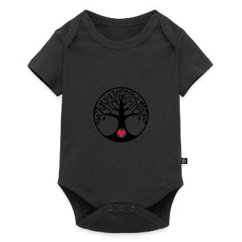 tree of the heart of life - Baby Premium short-sleeve bodysuit - black - Front