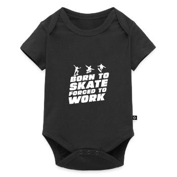 Drôle de slogan de skateboard - Body à manches courtes Premium Bébé - noir - Devant