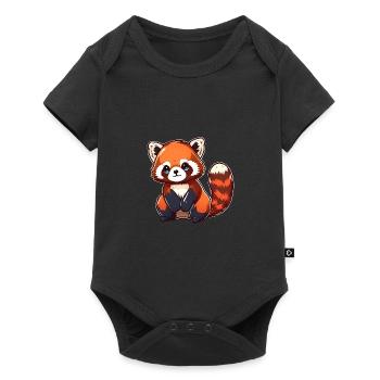 Red Panda - Baby Premium short-sleeve bodysuit - black - Front