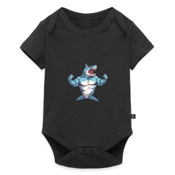 Bodybuilder Shark - Body à manches courtes Premium Bébé - noir - Devant