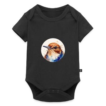 Wren bird - Baby Premium short-sleeve bodysuit - black - Front