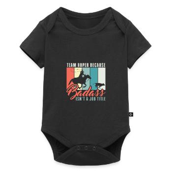 Team Roping Design pour Team Roper Funny Cowboy - Body à manches courtes Premium Bébé - noir - Devant