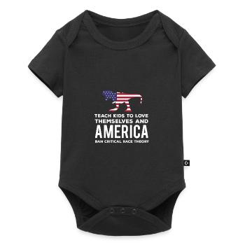Teach Children to Love Themselves and Ameri - Baby Premium short-sleeve bodysuit - black - Front