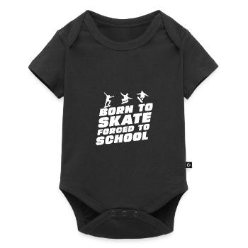 Drôle de slogan de skateboard - Body à manches courtes Premium Bébé - noir - Devant