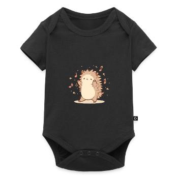 Cute hedgehog dancer - Baby Premium short-sleeve bodysuit - black - Front