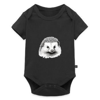 Cute vintage hedgehog - Baby Premium short-sleeve bodysuit - black - Front
