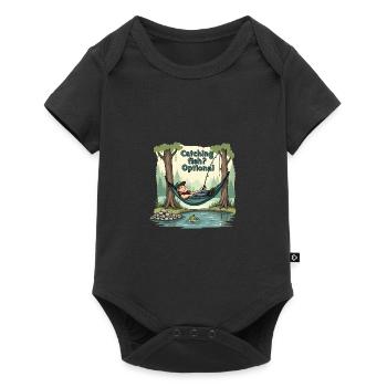 Catching Fish? Optional! Fisherman Fishing Shirt - Baby Premium short-sleeve bodysuit - black - Front