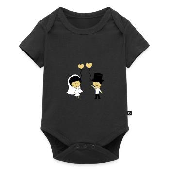 married couple - Baby Premium short-sleeve bodysuit - black - Front