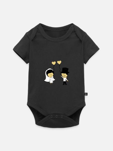ehepaar - Baby Premium Kurzarmbody - Schwarz