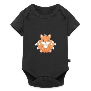 Kitsune fox - Baby Premium short-sleeve bodysuit - black - Front